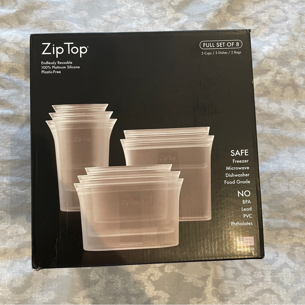Zip top set of 8 NWT
